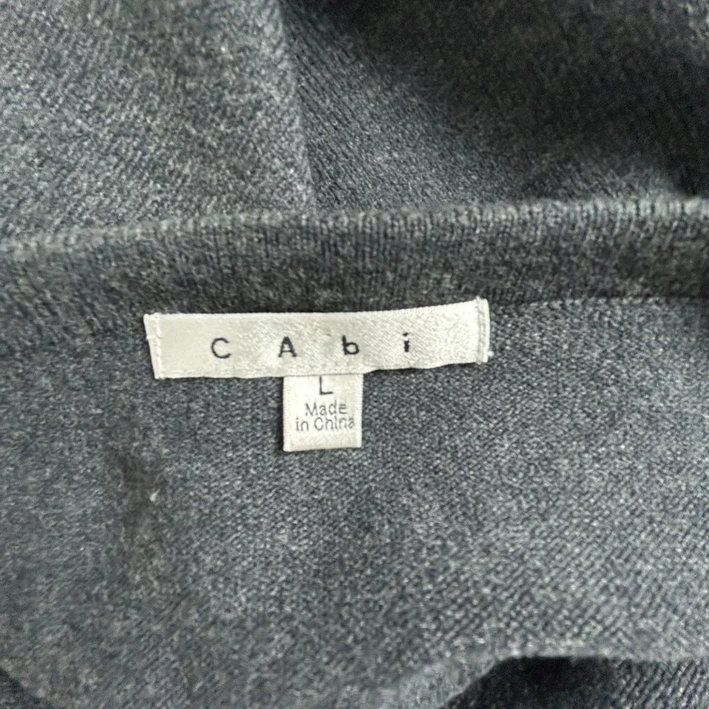 Cabi Gray Knit Pencil Skirt Large Nylon & Spandex